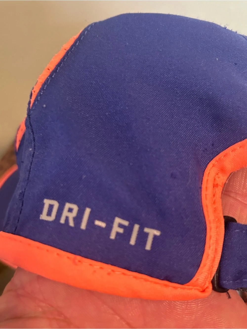 Nike Kids Purple Hat with Neon Orange Trim